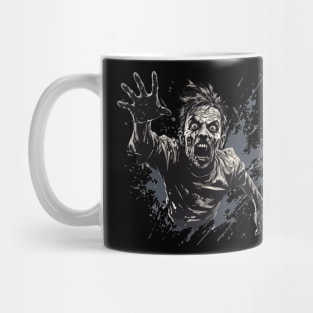 Nightmare Grasp: Terrifying Zombie Hand T-Shirt Design Mug